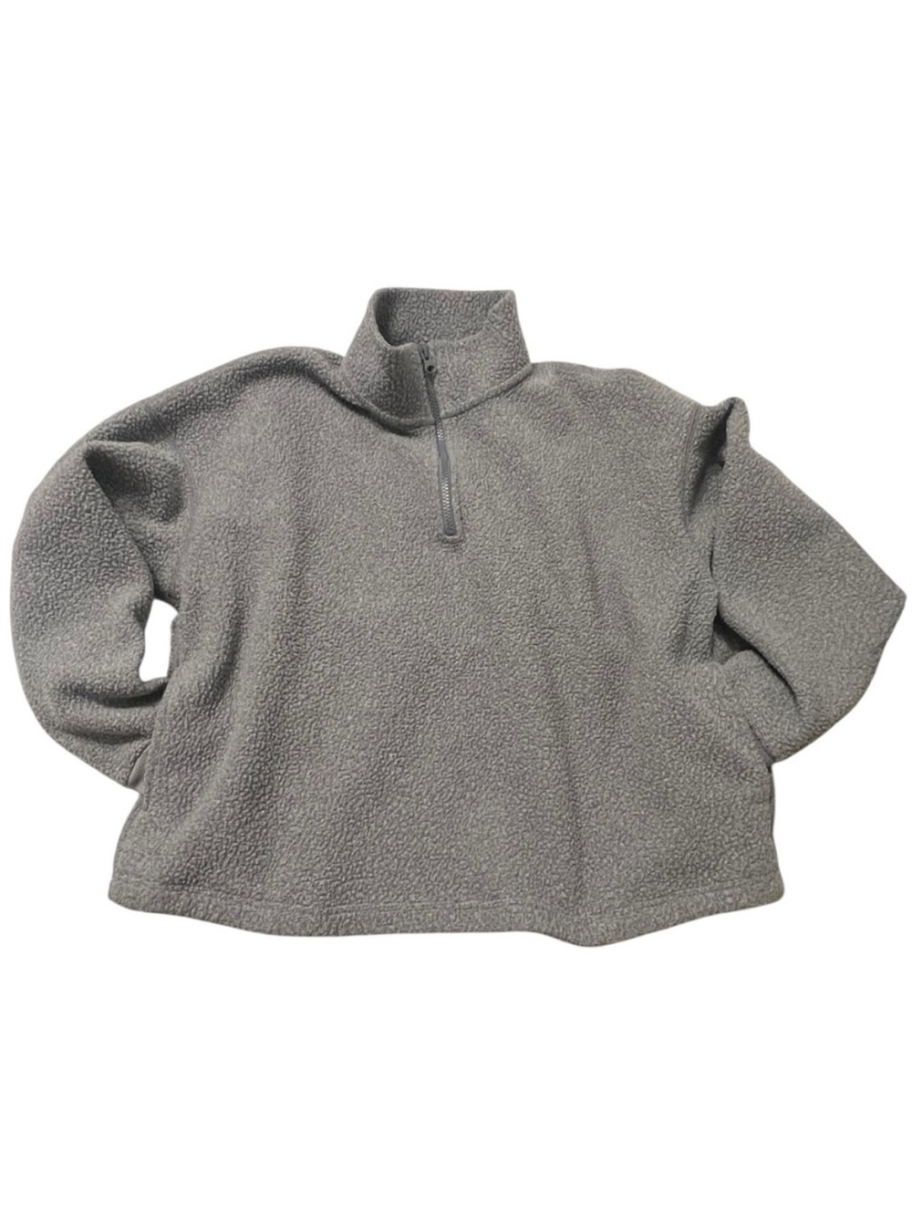 Everlane ReNew Fleece Half-Zip Pullover Blue Gray Sweatshirt Women’s L